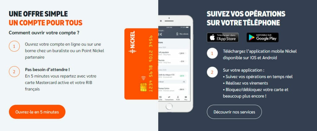 Nickel banque l'application mobile - New Financer