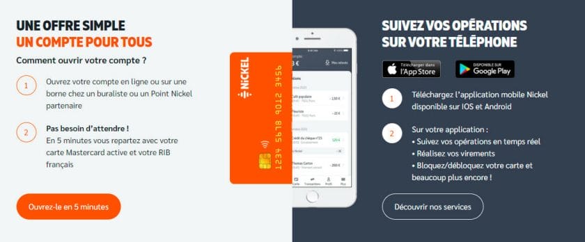 Nickel banque l'application mobile - New Financer