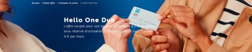 la carte Hello One Duo tarifs - New Financer