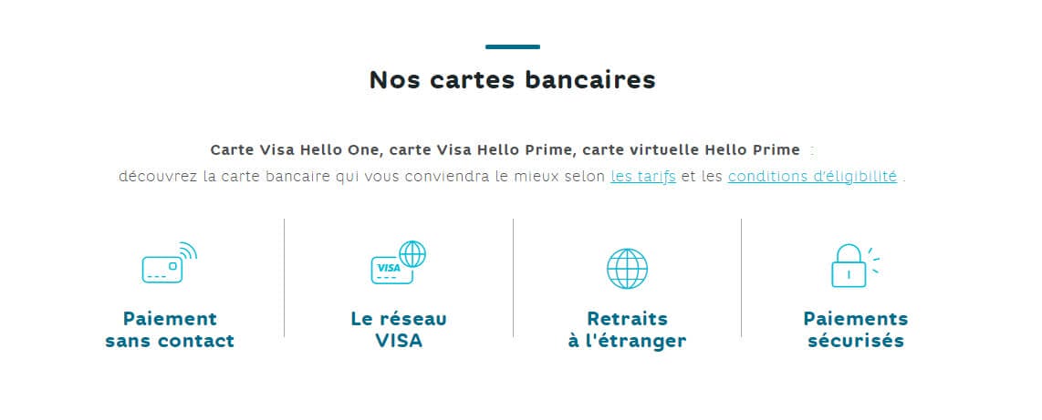les cartes bancaires Hello Prime Duo - New Financer